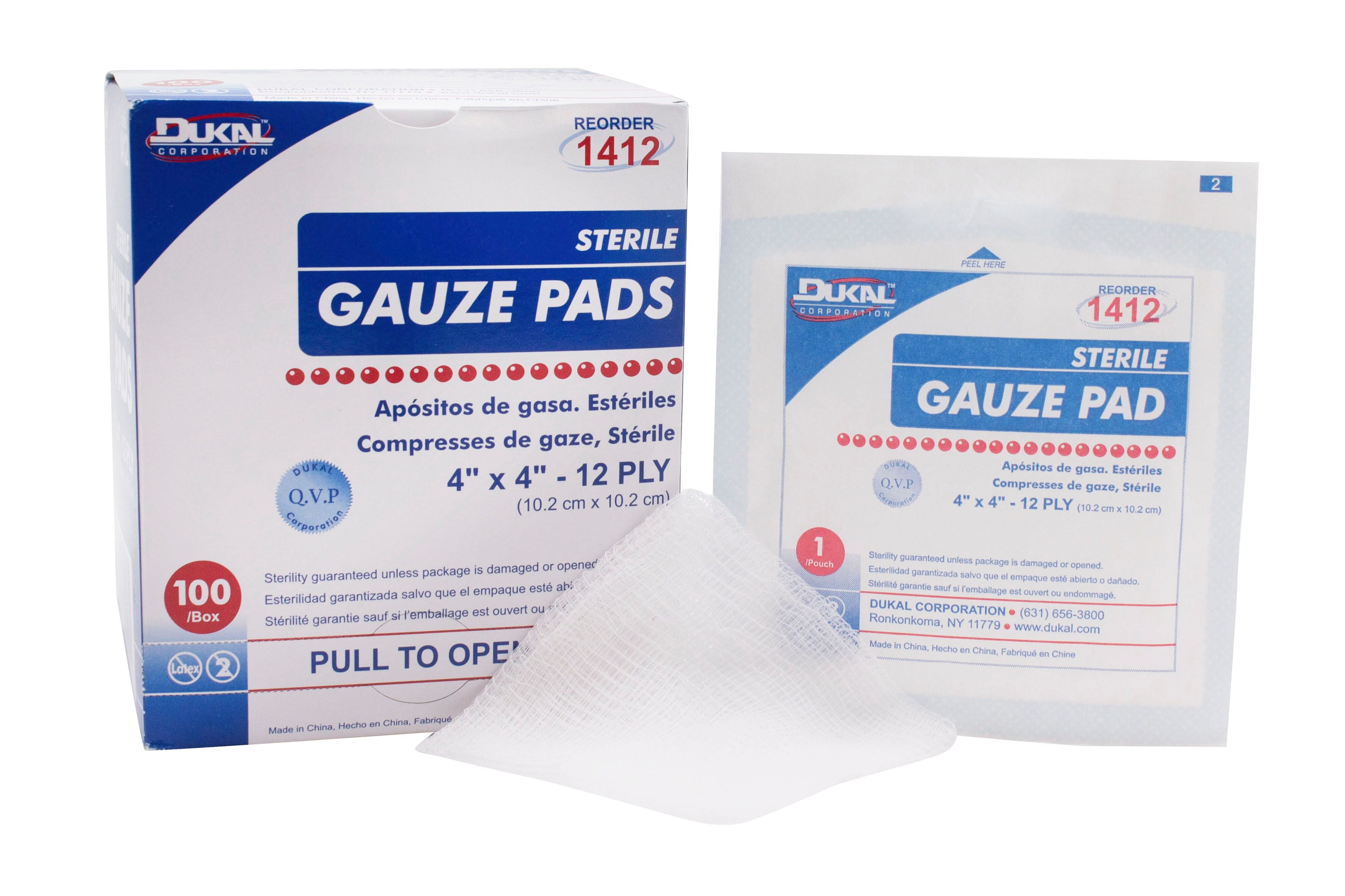 Dukal 12-Ply Gauze Sponge Sterile 4 x 4" 12 Box(es) 100  per Box