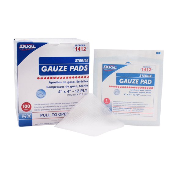 Dukal 12-Ply Gauze Sponge Sterile 4 x 4" 12 Box(es) 100 per Box