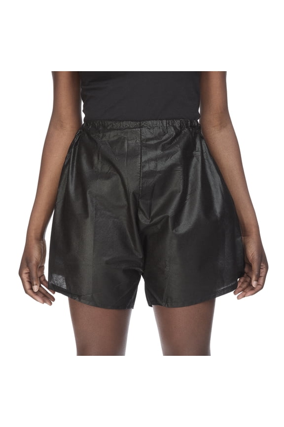 Reflections Adult Disposable Exam Shorts Black Small / Medium 50 Ct