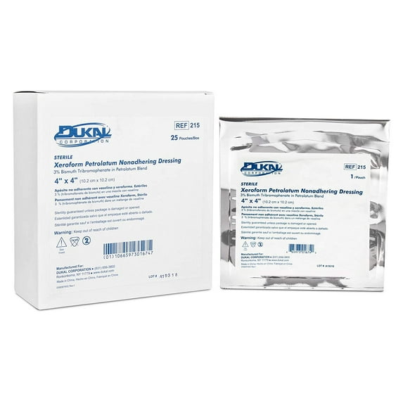Dukal Alba Xeroform Petrolatum Gauze Dressings (Each)