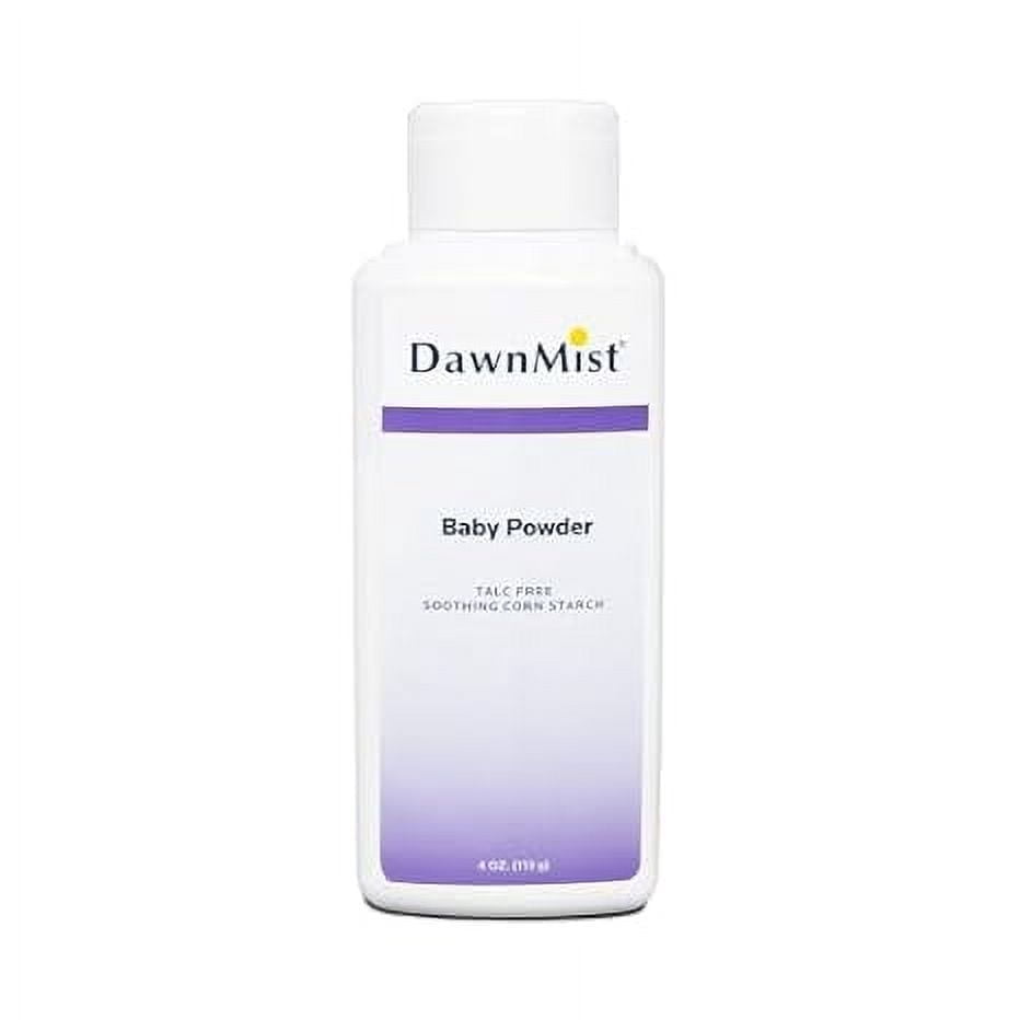 Dukal Dawnmist Cornstarch Baby Powder, 14 oz, Talc-Free, Pack of 12 – Gentle Moisture-Absorbing Formula for Baby and Adult Use