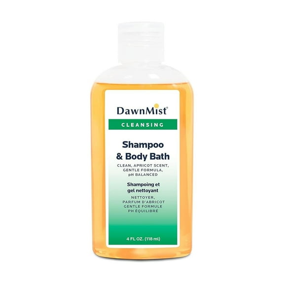 Dukal MS3367 Shampoo & Body Bath, 4 oz Bottle with Flip Cap (Case of 96)