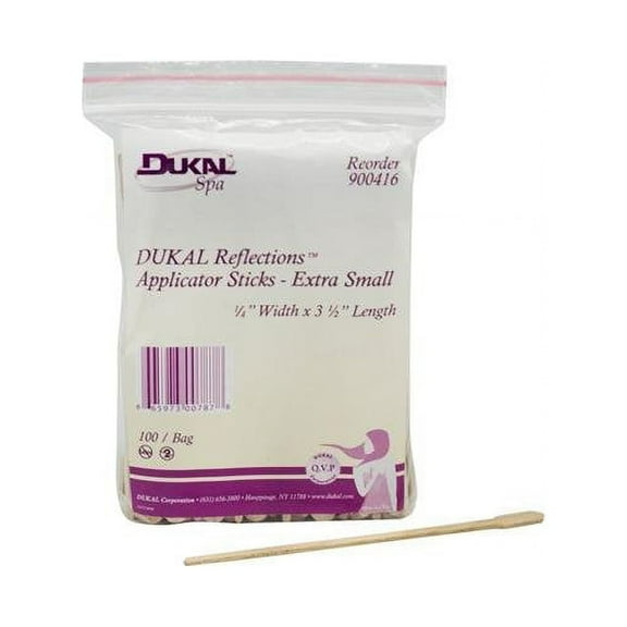 Dukal Reflections Wax & Body Treatment Applicators, Extra Small, 100 Count - 1 Pack