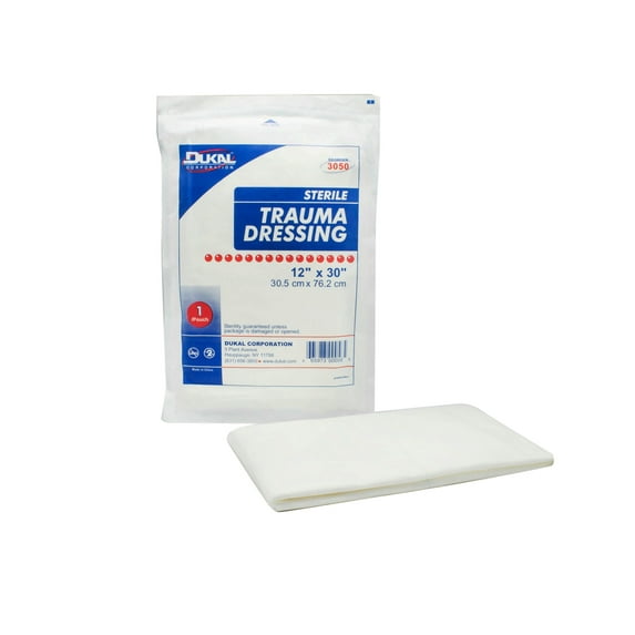 Dukal Sterile Trauma Dressing Rectangle 12 x 30" 3050 25 per Case