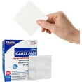 thumbnail image 1 of Dukal Sterile Woven Gauze Pads 4" x 4". Pack of 100 Disposable Cotton Sponges. 100% Cotton 12-ply Pads for Wound Dressing, Cleaning, Prepping, or Packing, 1412, 1 of 2