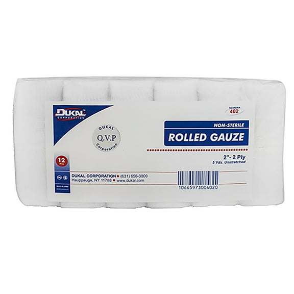 Dukal White Conforming Bandage NonSterile 2" x 5 yard 402 12 per Bag
