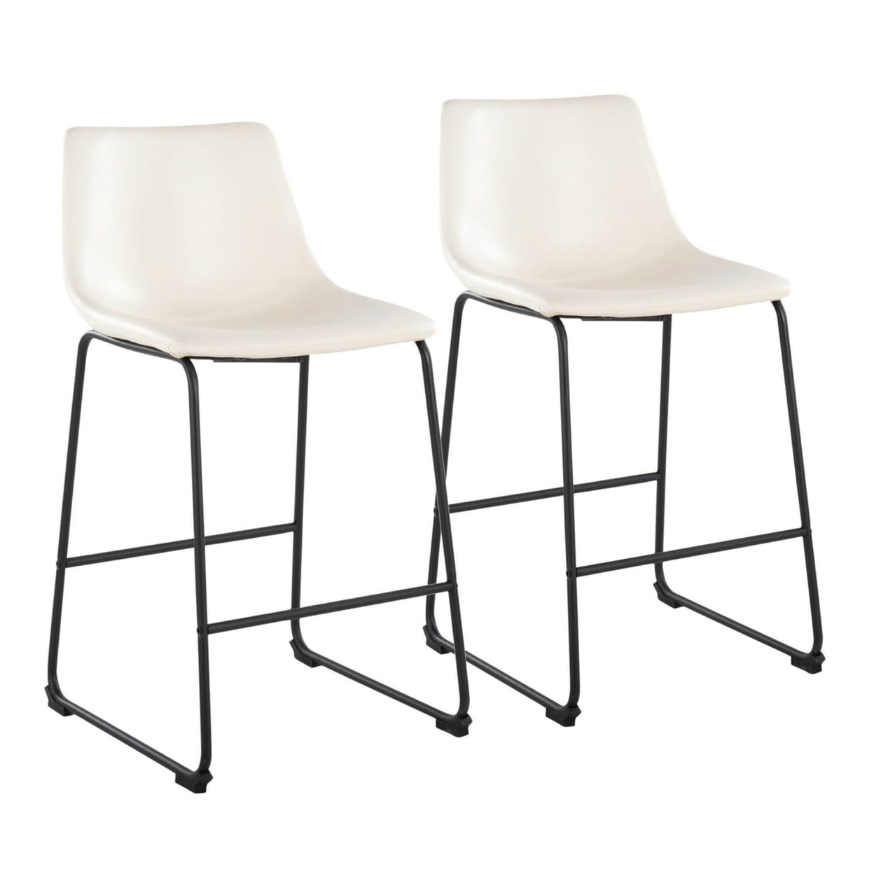 Duke 26" Contemporary FixedHeight Counter Stool In Black Metal And