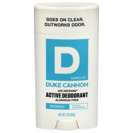 Duke Cannon Air Defense Aluminum-Free Deodorant Stick for Men, Midway Scent, 3 oz