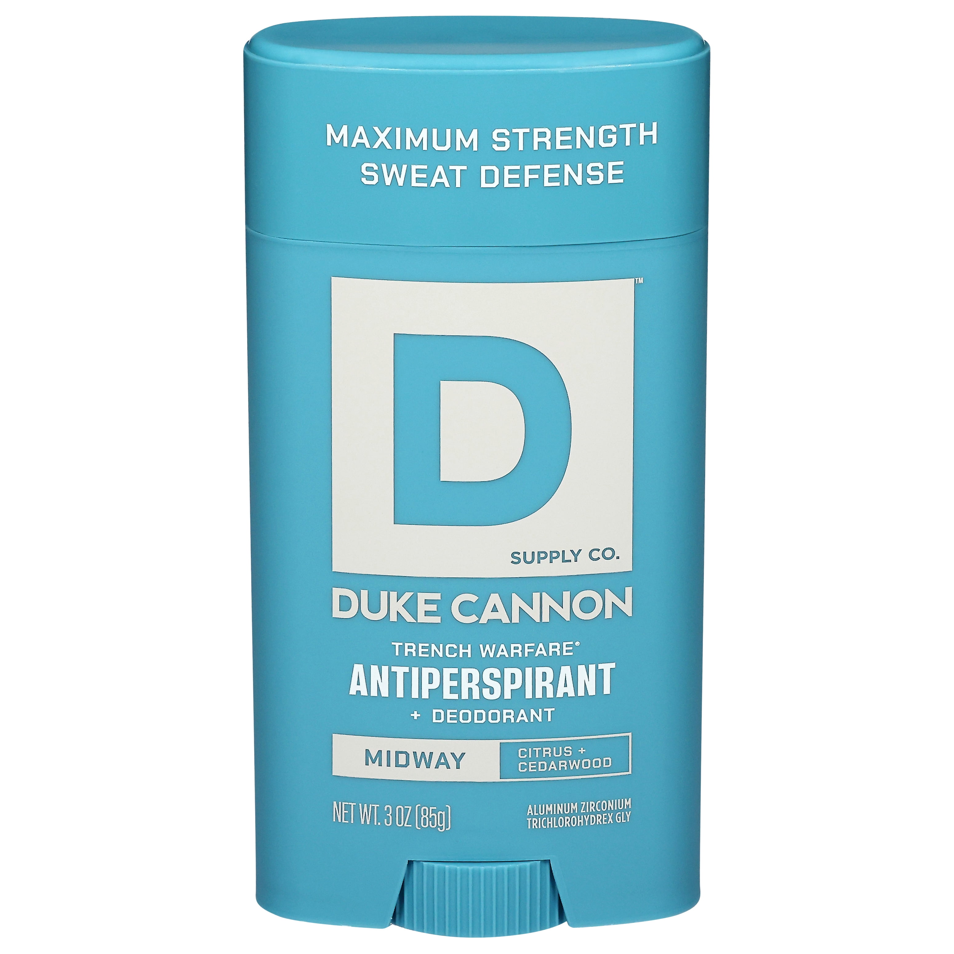 Duke Cannon Trench Warfare Antiperspirant Deodorant Stick, Midway Scent, 3 oz