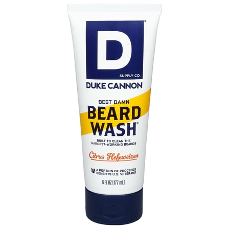 Duke Cannon Supply Co.  Best Damn Beard Wash for Men, Citrus Hefeweizen, 6 fl oz