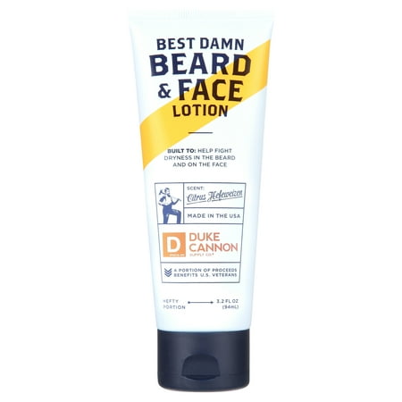 Duke Cannon Best Damn Beard and Face Lotion for Men, 3 fl oz