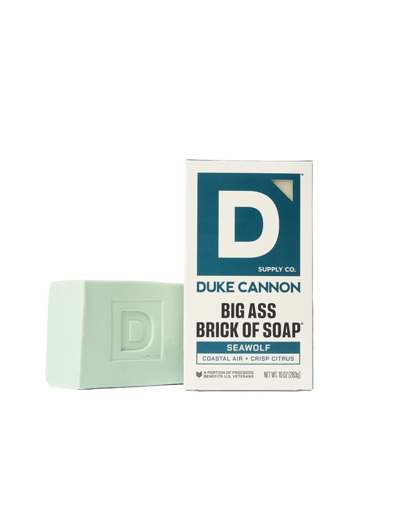 Big Ass Brick of Soap for Men, Seawolf Scent, 10 oz Bar