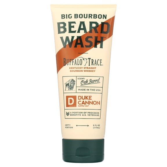 Duke Cannon Big Bourbon Beard Wash - Conditioning Beard Wash for Men, 6 oz