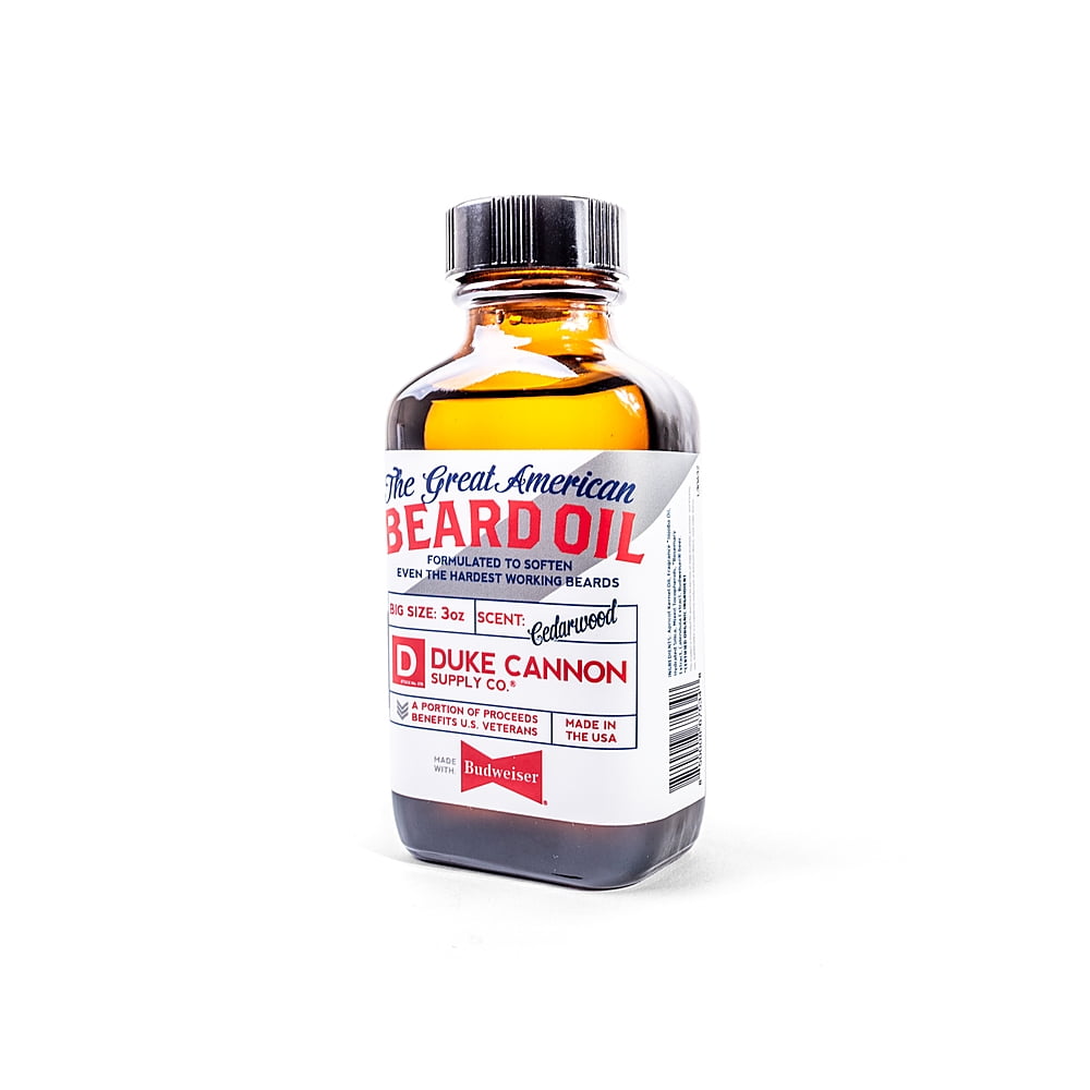 Duke Cannon Great American Beard Oil with Budweiser, 0.44 oz