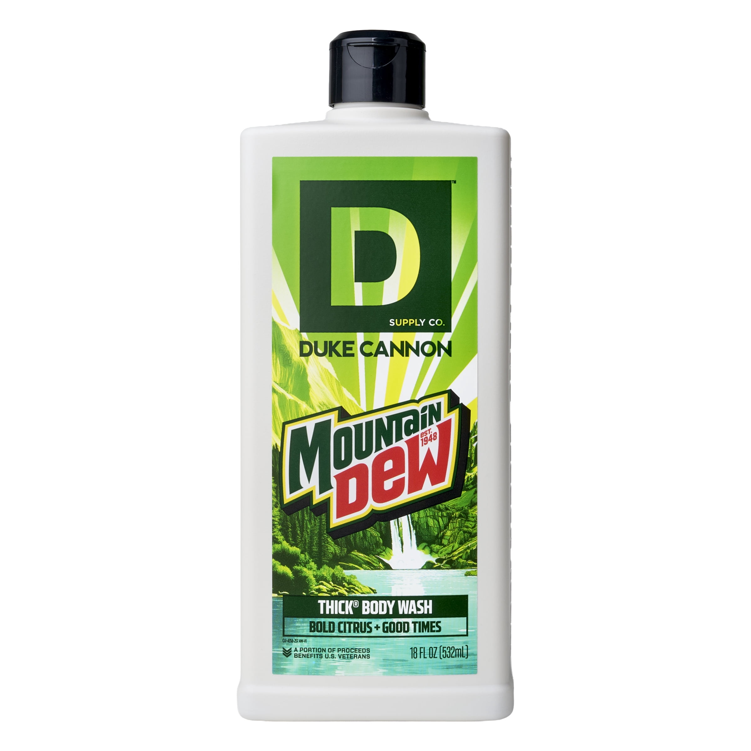 Duke Cannon THICK Body Wash for Men, Mountain Dew, 18 fl oz
