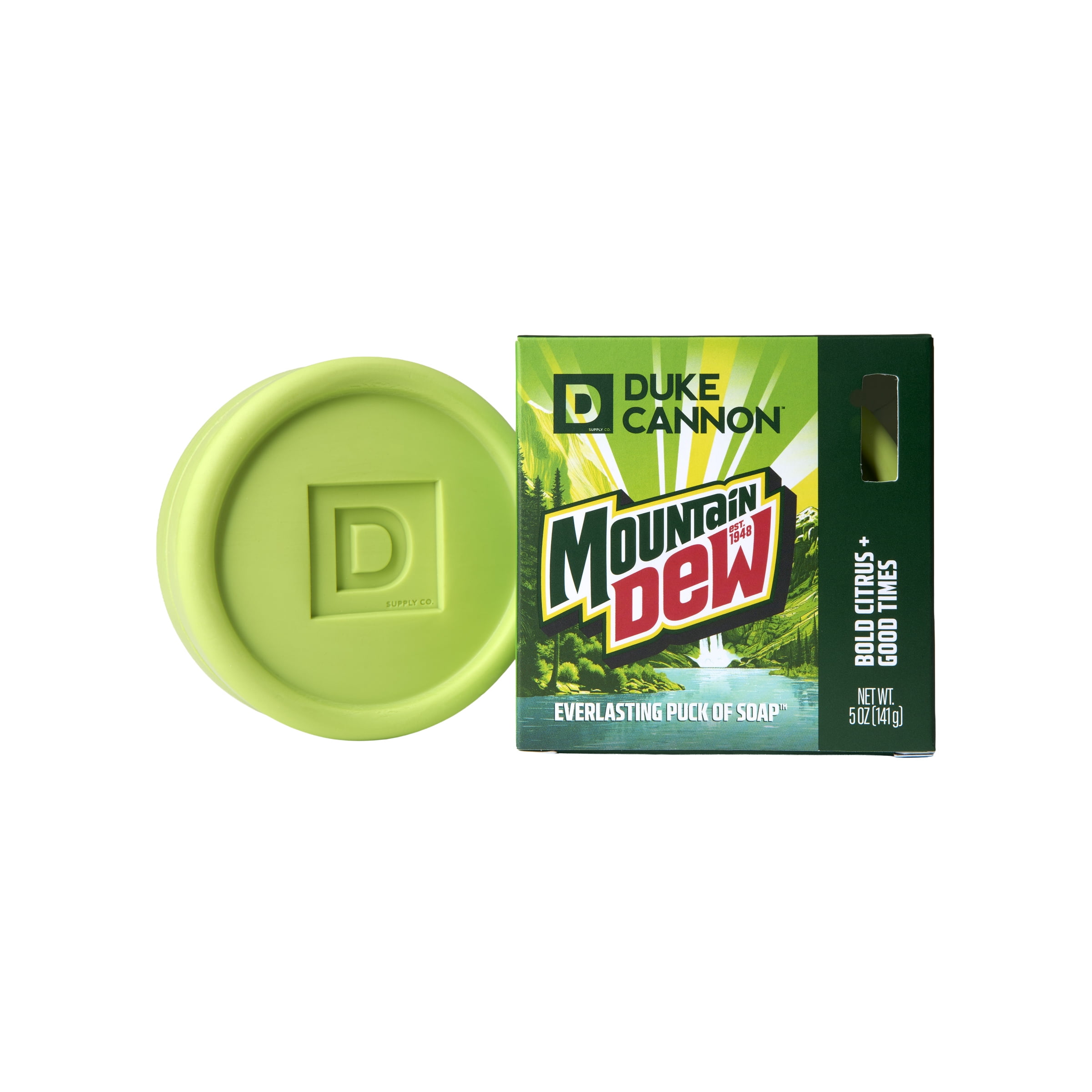 Duke Cannon Everlasting Puck of Soap, Mountain Dew, 5 oz