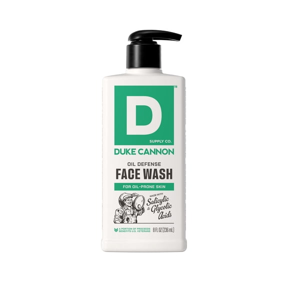 Duke Cannon Supply Co. Oil Defense Face Wash for Men, 8 fl oz