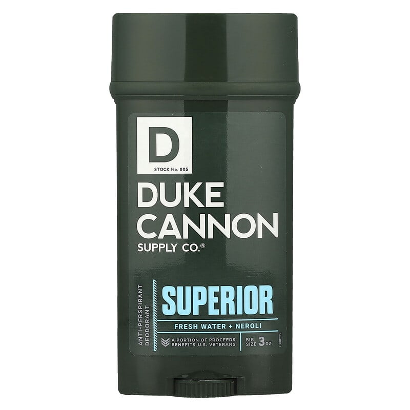 Duke Cannon Supply Co., Anti-Perspirant Deodorant, Superior, Fresh Water + Neroli, 3 oz