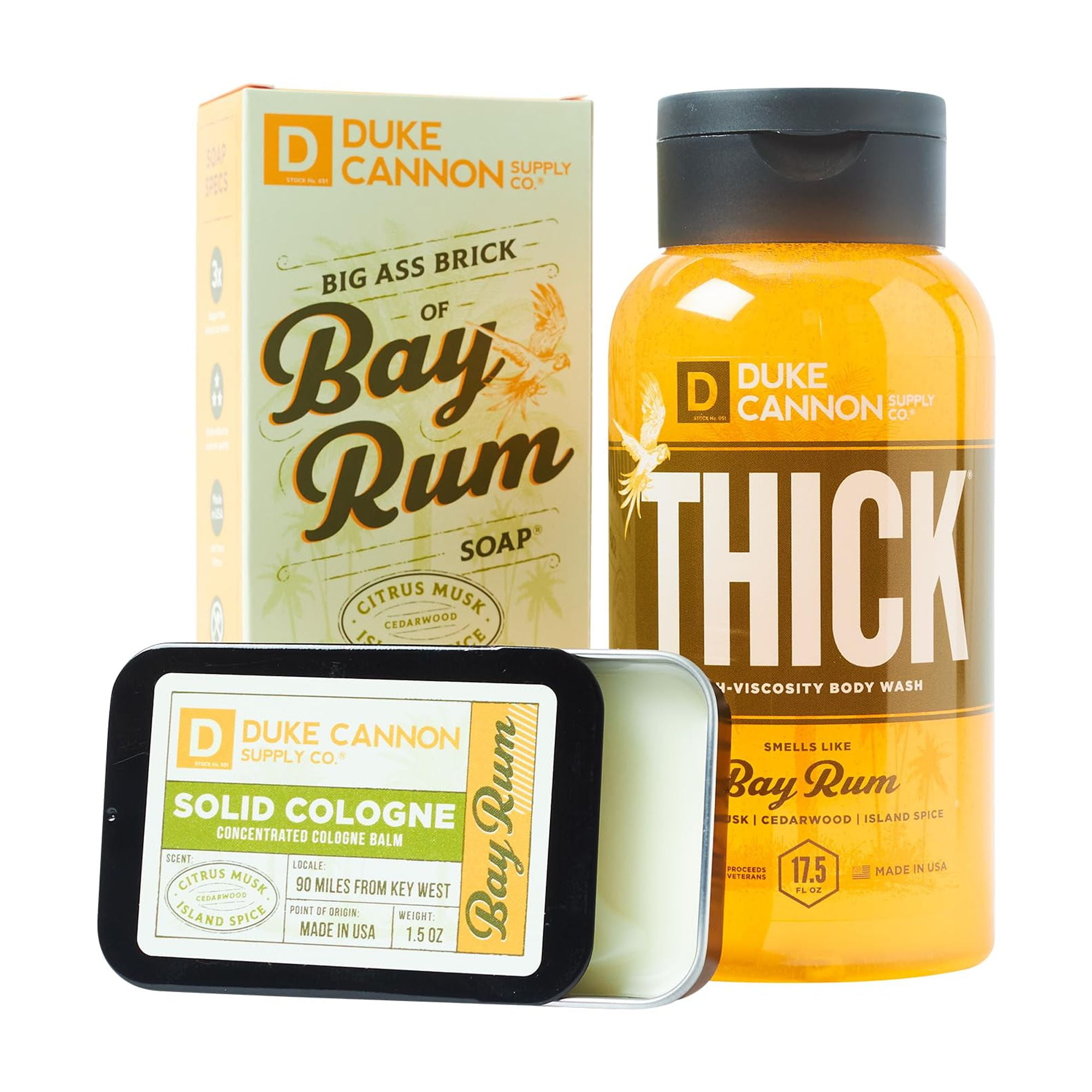 Duke Cannon Supply Co. Bay Rum Bender Bundle for Men (Citrus Musk