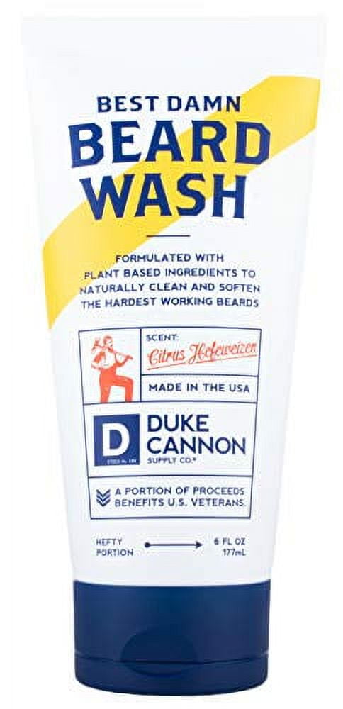 Duke Cannon Supply Co. - Best Beard Wash, (6 oz) Beard Softener Shampoo Soap for Men (Beer)