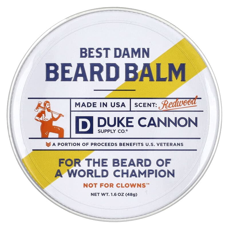 Duke Cannon Supply Co., Best Damn Beard Balm, Redwood, 1.6 oz
