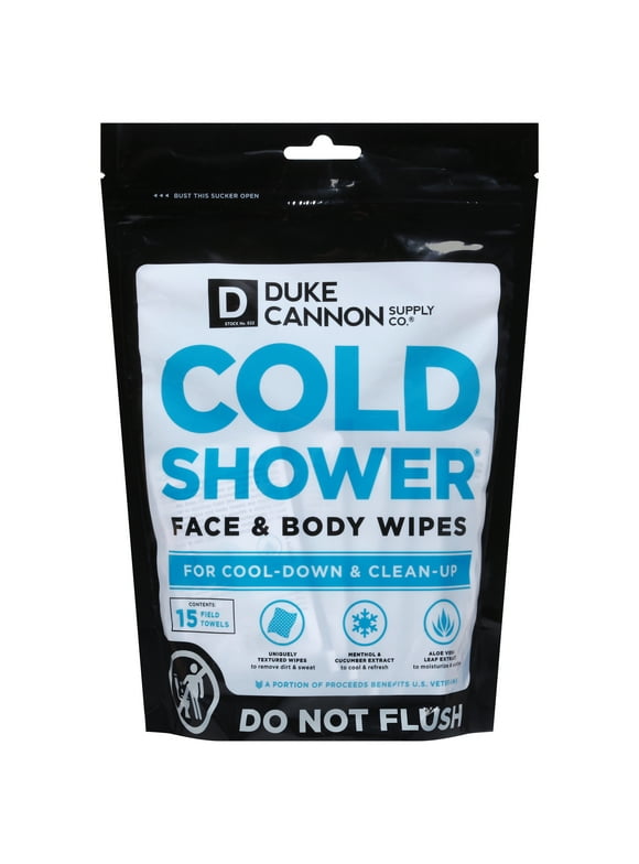 Duke Cannon Supply Co Cold Shower Cooling Field Towels, 15/Pack