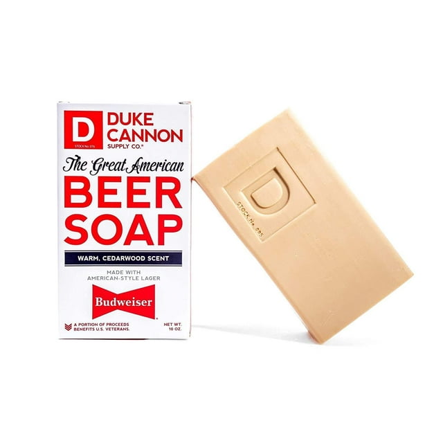 Duke Cannon Supply Co. Great American Beer Soap Bar for Men, 10 ounce / Made with Budweiser
