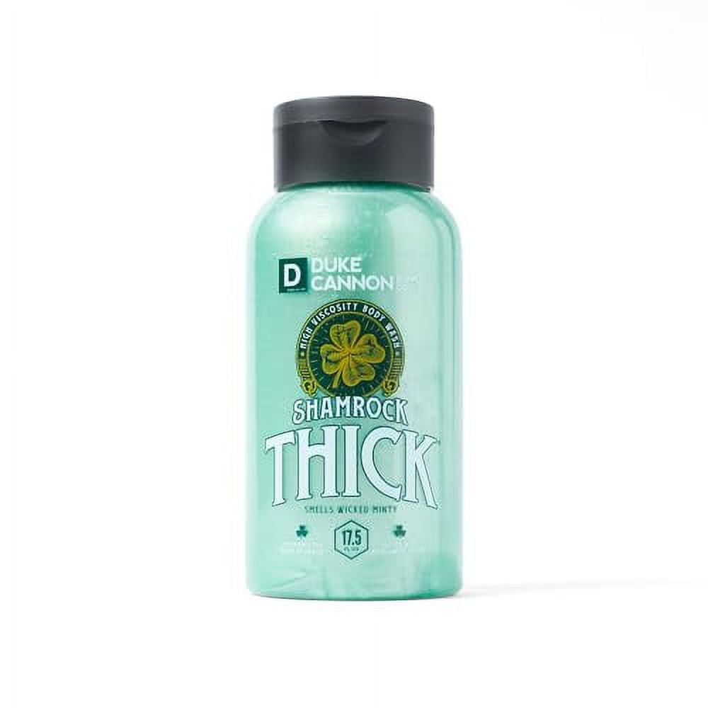 Duke Cannon Supply Co. SHAMROCK THICK High-Viscosity Body Wash for Men - Premium Ingredients, Plant-Based Thickeners, Superior Lather, Natural Exfoliate, 17.5 Fl Oz