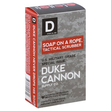 Duke Cannon Tactical Scrubber Soap Pouch - U.S. Military-Grade, Coarse and Soft Mesh, 550 Paracord, Shower Hygiene Essential for Men's Bar Soap