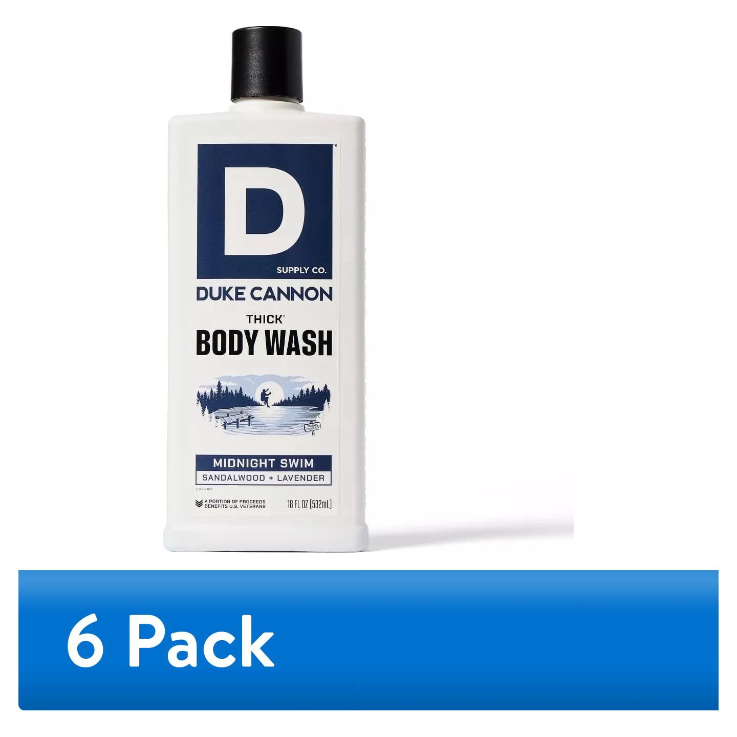 (6 pack) Duke Cannon THICK® Body Wash for Men, Midnight Swim, 18 fl oz