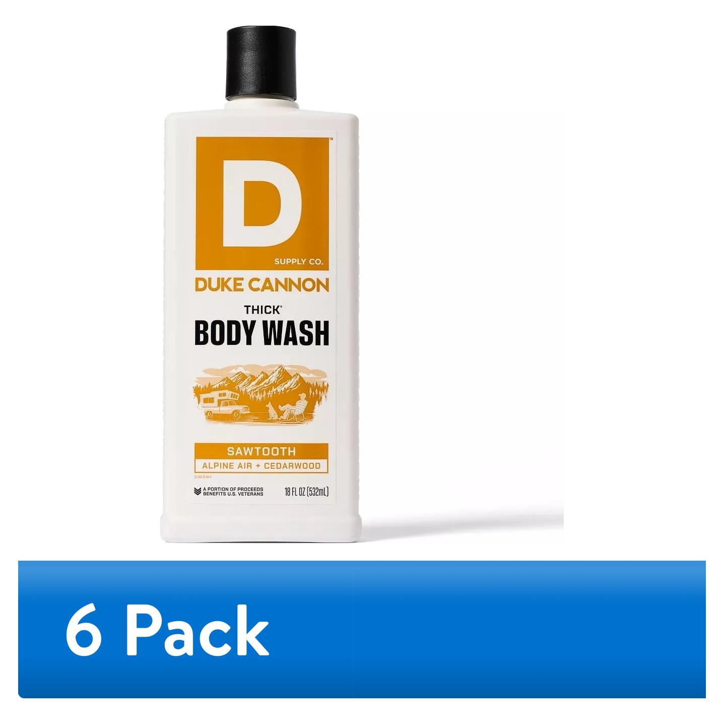(6 pack) Duke Cannon THICK® Body Wash for Men, Sawtooth, 18 fl oz