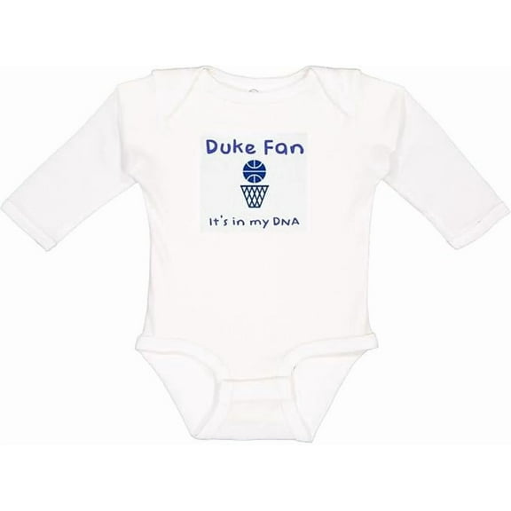 Duke Fan It's in My DNA Fan Baby Bodysuit (Newborn, Long Sleeve)