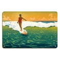 thumbnail image 1 of Duke Kahanamoku Surfing - Honolulu Hawaii - Vintage Colored Woodblock Print by Charles W. Bartlett c.1918 - 8 x 12 inch Vintage Wood Art Sign, 1 of 4