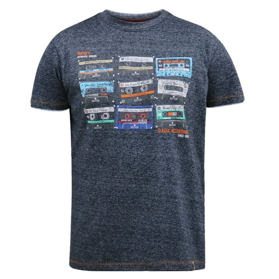 Duke Mens D555 Apsey Cassette Tape Kingsize T-Shirt