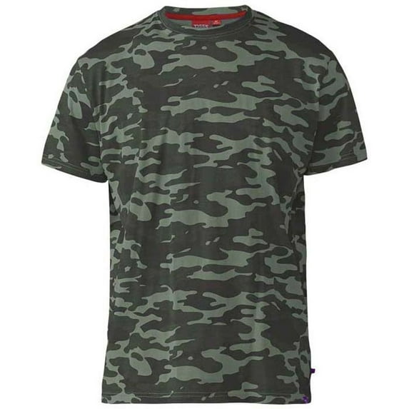 Duke Mens D555 Gaston Camouflage Kingsize Short-Sleeved T-Shirt