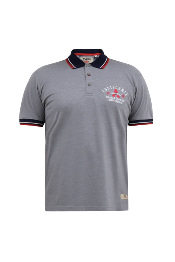 Mens D555 Mersea Pique Embroidered Kingsize Polo Shirt