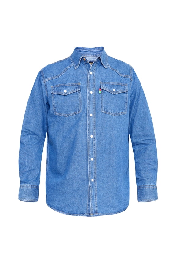 Mens D555 Western Denim Kingsize Shirt