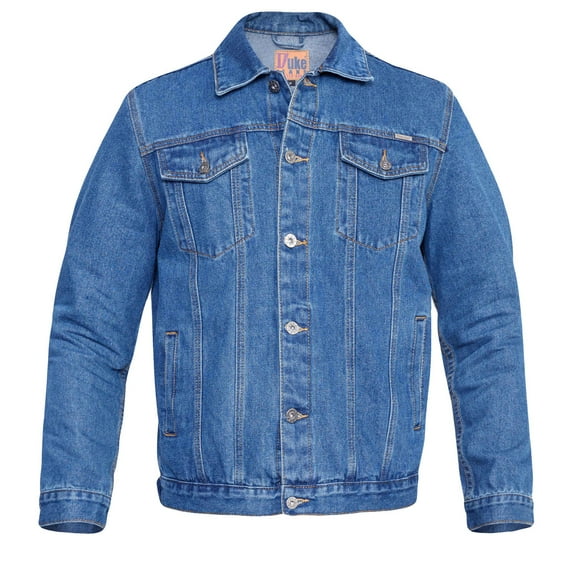 Duke Mens Kingsize Western Trucker Style Denim Button Jacket
