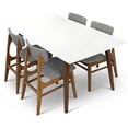 thumbnail image 1 of Duke Modern Solid Wood Walnut Kitchen & Dining Room Table and Chairs for 4, 1 of 6