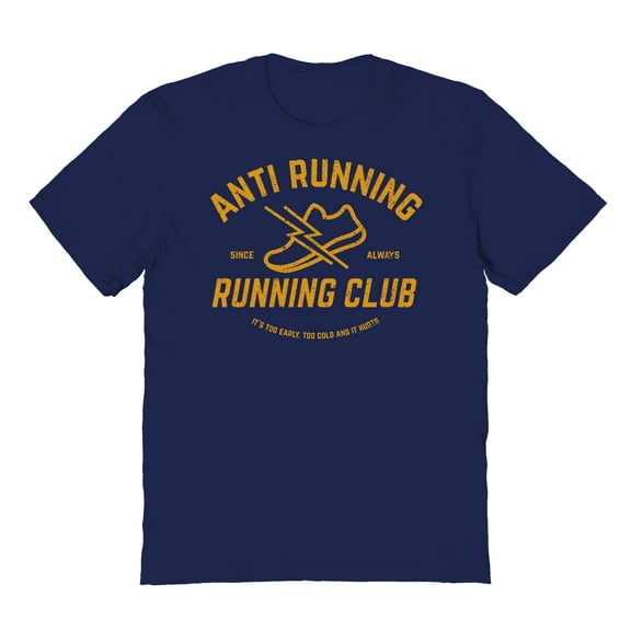 Duke & Sons Anti Running Club Graphic Navy Men's Cotton T-Shirt