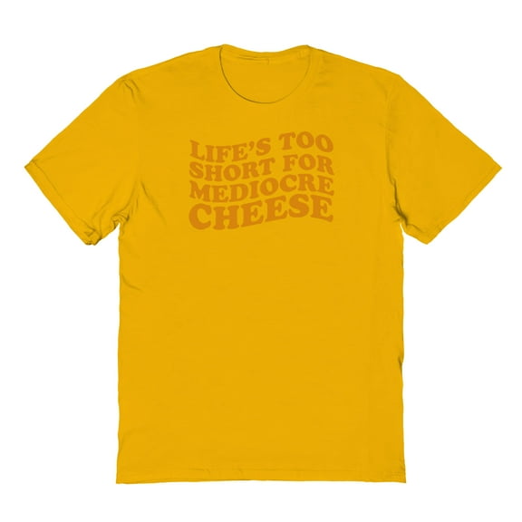 Duke & Sons Mediocre Cheese Graphic Gold Men's Cotton T-Shirt