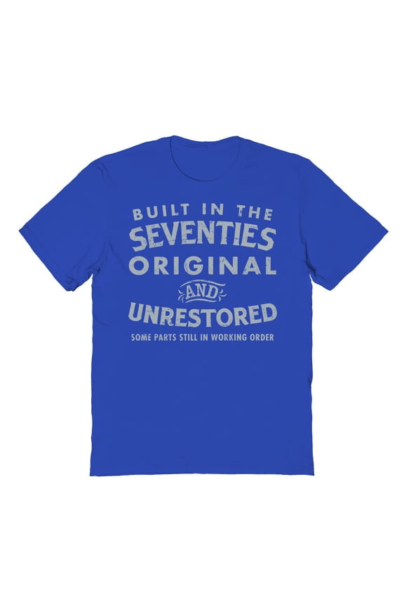 Ou 70S Graphic Royal Men's Cotton T-Shirt