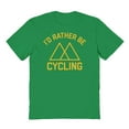 thumbnail image 1 of Duke & Sons Rather Be Cycling Graphic Turf Green Men's Cotton T-Shirt, 1 of 1