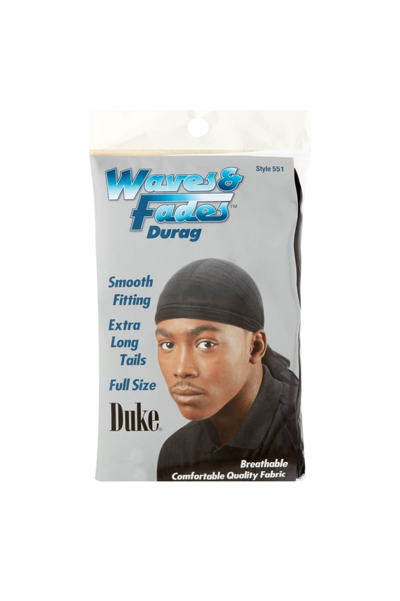 Waves & Fades Black Durag, Adult Male Size