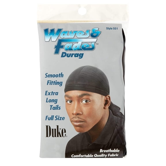 Duke Waves Fades Durag - Black,Pack of 3