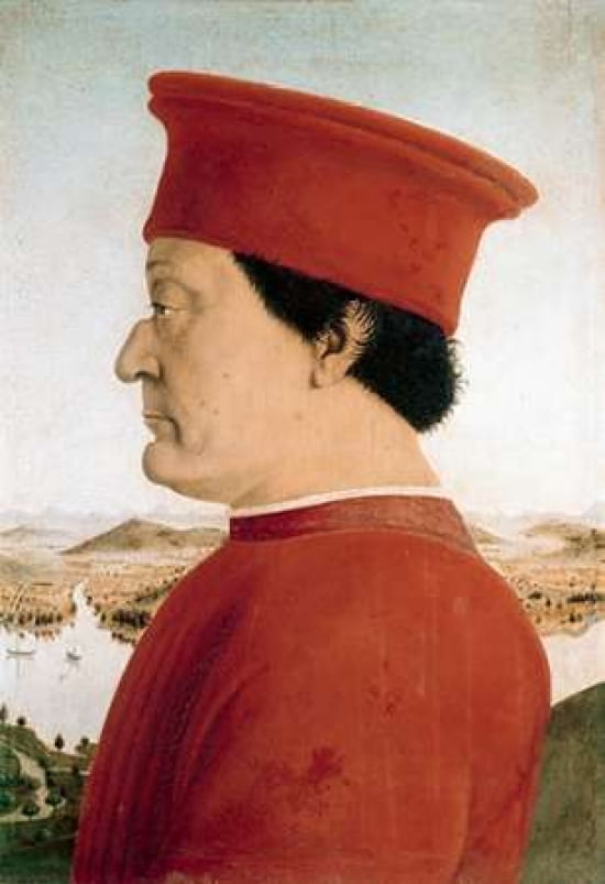Duke of Urbino Canvas Art - Piero Della Francesca (20 x 28)