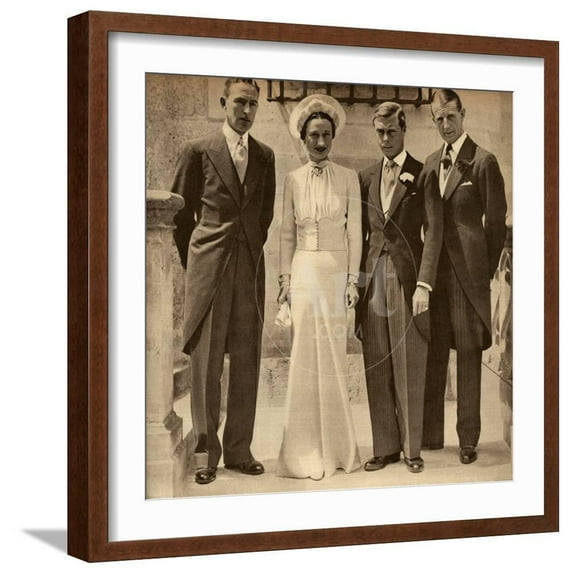 Duke of Windsor Marries Wallis Simpson in France, Figurative World Culture Framed Art Print Wall Art Sold by Art.Com