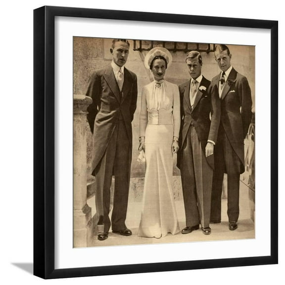 Duke of Windsor Marries Wallis Simpson in France, Figurative World Culture Framed Art Print Wall Art Sold by Art.Com