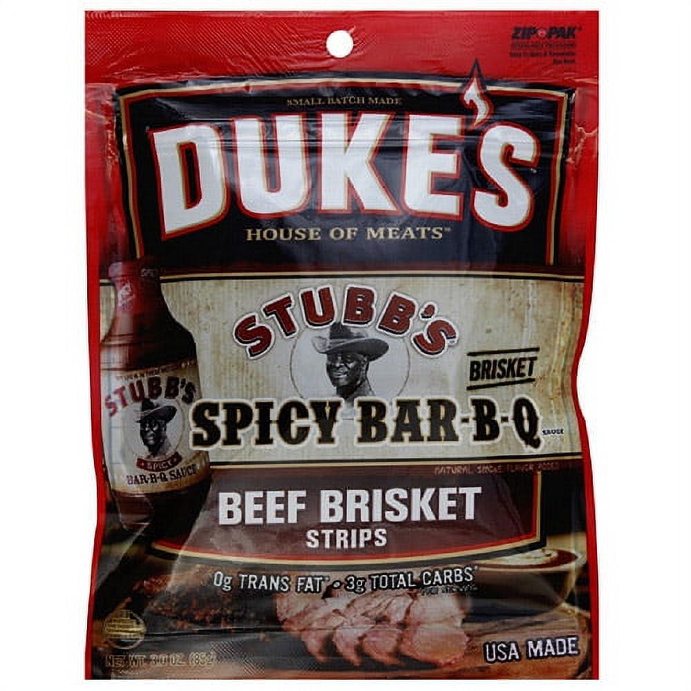 Duke's House Of Meats Spicy BarBQ Beef Brisket Jerky Strips, 3 oz