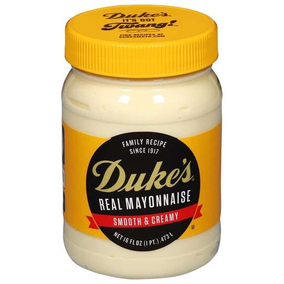 Duke's Real Mayonnaise, 16 oz Jar, Smooth & Creamy Mayo